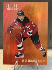 2025-26 Upper Deck Allure Hockey #CF-21 Jack Hughes Red-Orange Color Flow Card 