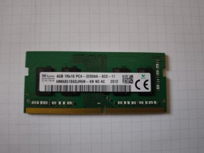 4GB SK Hynix  DDR4 RAM SO-DIMM 1Rx16 PC4-3200AA-SC0-11  HMA851S6CJR6N-XN 260-pin