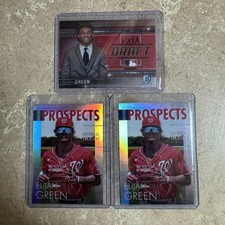 Elijah Green Bowman Chrome Draft + 2x Prospects Nationals Lot