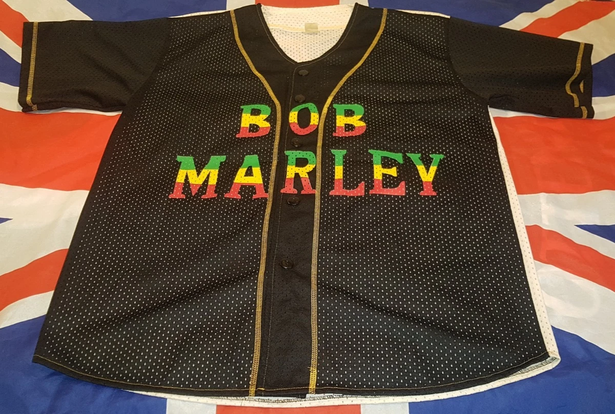 Preços baixos em Botão de Poliéster Bob Marley-up, casual, com