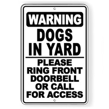Beware Of Dog Metal Sign Dog Will Bite Security Keep Out Warning Do Not Enter