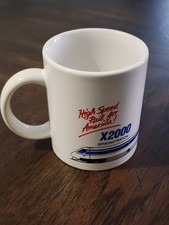 Vintage X2000 Demonstration Mug High Speed Rail For America Amtrak FRA ABB SJ