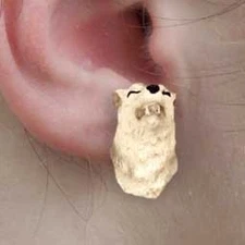 Conversation Concepts Wolf Gray Earrings Post