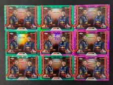 2025 Topps Chrome F1 Verstappen Tsunoda Aqua RayWave /199 /250 9 lots WTS 28