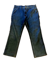 Carhartt Carpenter Blue Denim Jeans Men's Size 38 X 30 Utility Relaxed Fit Work