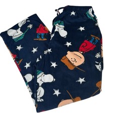 Peanuts Pajama Pants Snoopy Woodstock Charlie Brown Christmas Microfleece Lounge