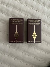 2x Charlotte Tilbury Matte Revolution Lipstick Pillow Talk Mini .03oz NIB