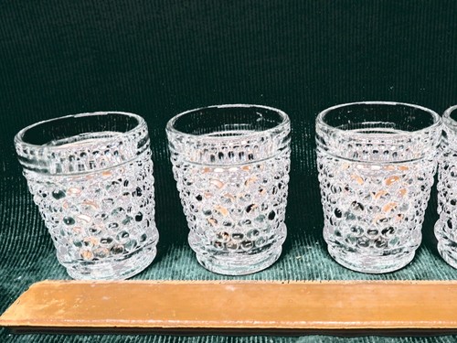 Vintage Clear Hobnail Votive Candle Toothpick Holders (4) 2.5” Tall - Picture 3 of 14