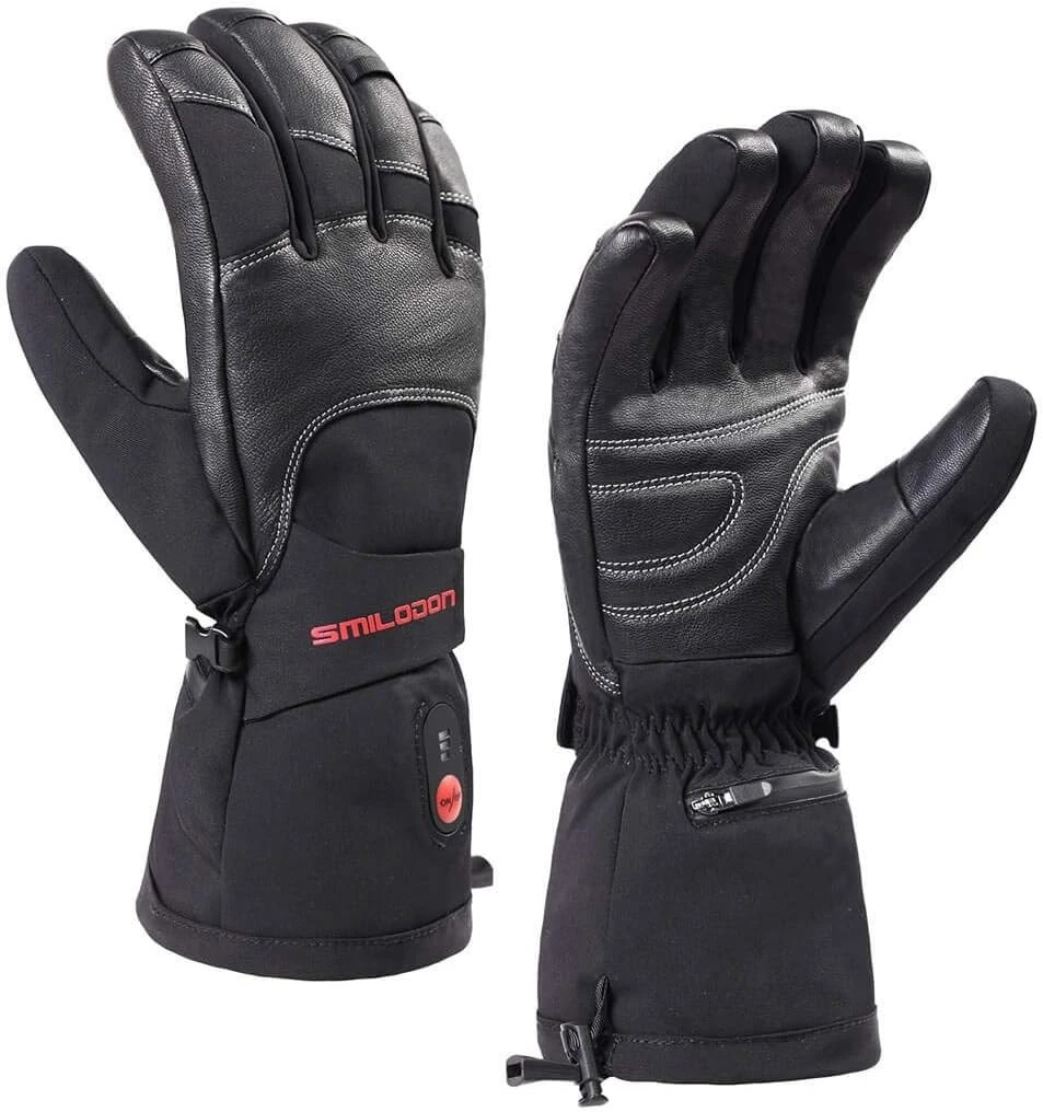 Electric Heated Gloves Rechargeable Battery Hand Warm Windproof Thermal Winter