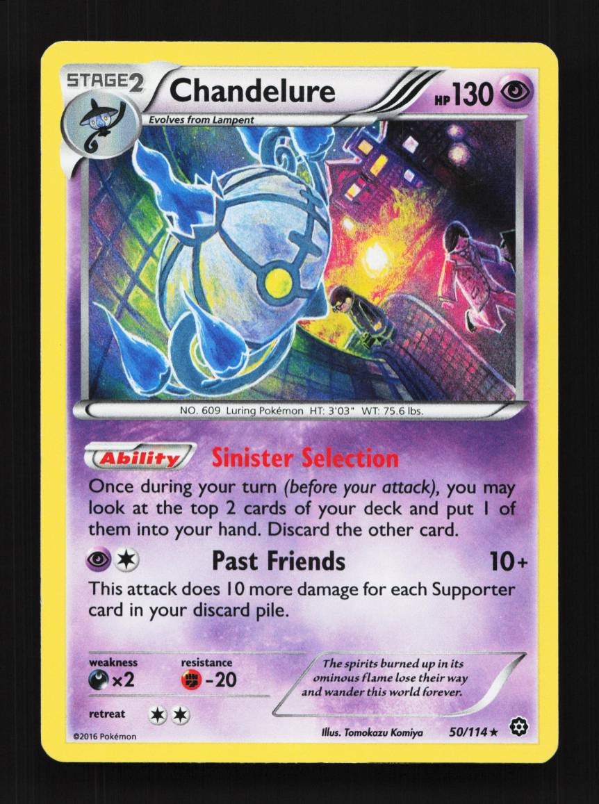 Chandelure 50/114 LP Steam Siege English Pokemon Card TCG