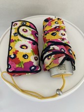 Vintage Totes Umbrella M Medium Coverage Mini Compact W Case Floral Design EUC