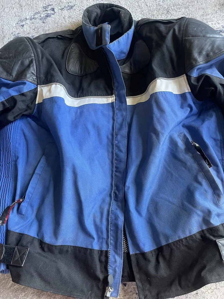 Chaqueta blindada acolchada XL negra/azul vintage Y2K DuraTrak para hombre Foto 2 de 4