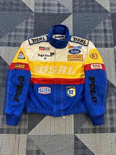 Neu mit Etikett Sammler Polo Ralph Lauren NASCAR F1 Racing Patched Jacke Damen Gr. XS