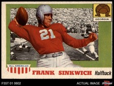 1955 Topps #69 Frank Sinkwich Lions / Colts RC Georgia 4 - VG/EX