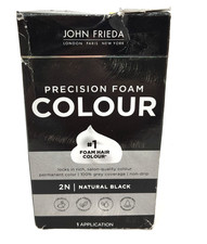 John Frieda Luminous Black Precision Foam Color, Hair Color Foam 2N Natural Blac