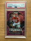 2022 PATRICK MAHOMES PANINI PRIZM FIREWORKS | PURPLE POWER [#9/49] PSA 8