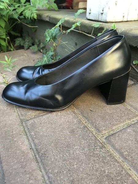 Damen Paul Green Heels Schwarz Leder 39