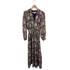 Emerson Fry India Collection Frances 3 Tiered Midi Dress L Cotton Hand Block
