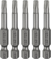 5 StüCk T25 Torx Bit Set Schraubendreher Bitsatz 1/4 Zoll Sechskantschaft 50Mm L