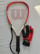 Wilson Ripper Titanium Racquetball Racquet Matching Head Glove M Racket Ball