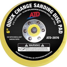 6" Quick Change Sanding Disc Pad 2076 ATD Abrasive Accessories