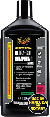 Meguiar's Mirror Glaze M105 Ultra-Cut Compound, Car Rubbing Compound - 8 oz