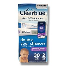  Clearblue Advanced Digital Ovulation Test Kit 30 Ovulation  2 Pregnancy Tests