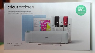 Cricut Explore 3 Craft Cutter Smart Cutting Machine + Personalization Bundle NEW