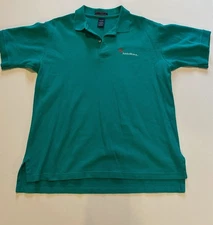 Vintage 90s Radio Shack Polo Shirt Men’s Size Large Teal Green Y2K