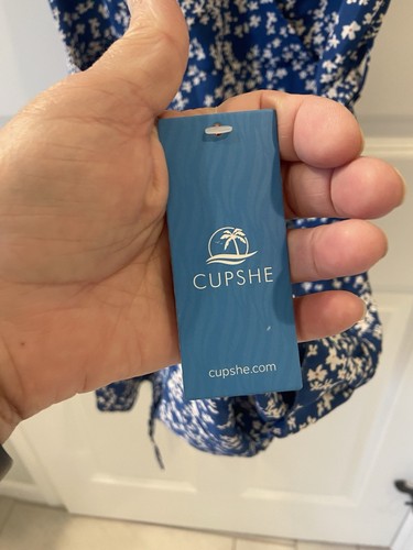 Cupshe Kleid blau geblümt Größe S (neu mit Etikett) - Bild 2 von 5