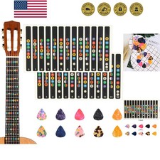 2 Pcs Guitar Fretboard Stickers, Guitar Note Stickers, Learn Guitar Tabs, Sti...