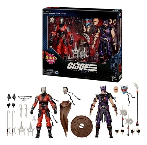 GI JOE HASBRO 1:12 CLASSIFIED #160 COBRA NINJAS SLICE & DICE ACTION FIGURES NIB