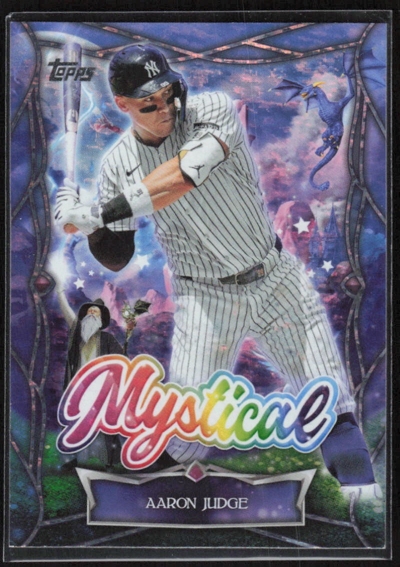 Aaron Judge #MYS-18 Baseball Cards 2025 Topps Update Mystical trading card — raw and PSA graded price guide