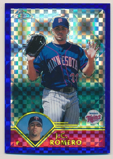 #360 J.C. ROMERO 2003 Topps Chrome X-FRACTOR XFRACTOR REFRACTOR 37/57 TWINS