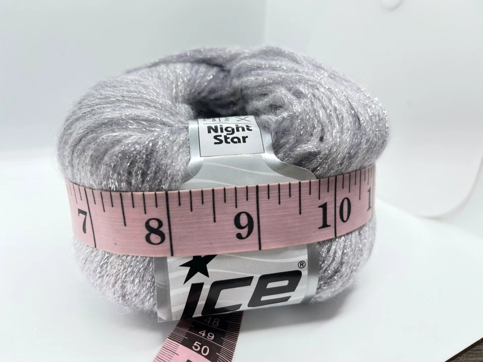 Cadena metálica Silver Grey Night Star 67953 hilos de hielo mezcla de lana DK 50 g 218 años Foto 4 de 4