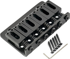 Fixed Hardtail Guitar Bridge 52.5mm for 6 String Fender Strat Tele Black