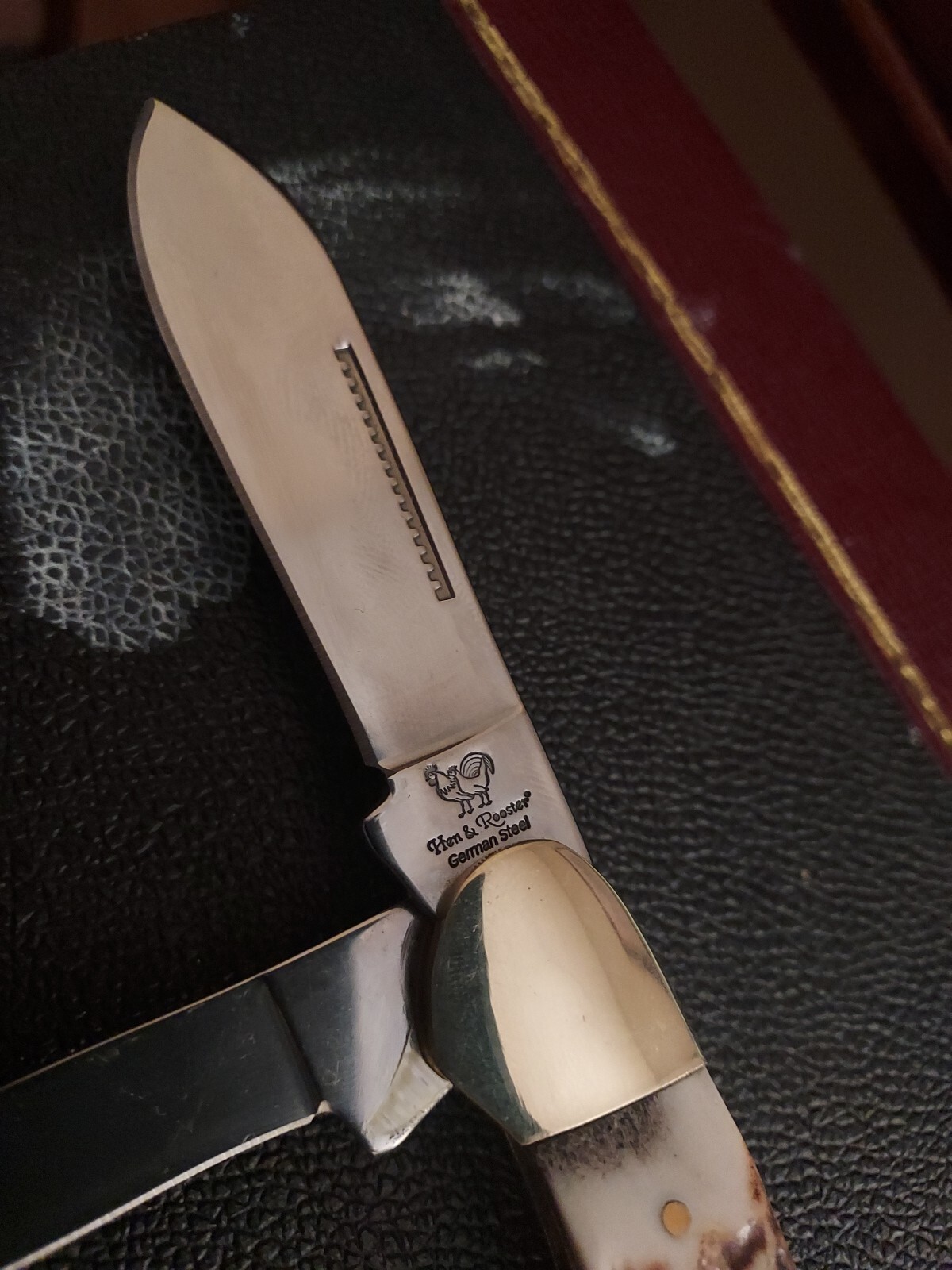 Vintage Pocket Knife Hen & Rooster 3 Blade Stag Germany eBay