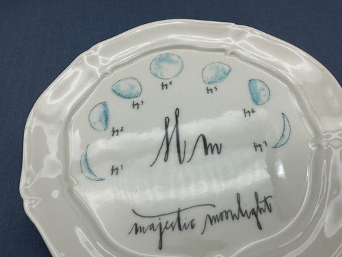 Anthropologie LINEA CARTA Moonlight M 6 1/2" CANAPE PLATES Diva Pyari SET OF 5 - Picture 14 of 15