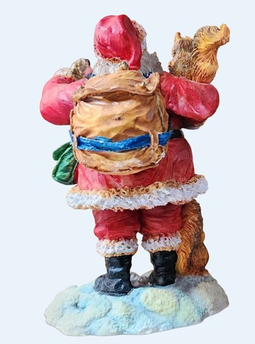 Vintage Enesco Santa & Squirrels Christmas Figurine 5 Inches Tall - Picture 6 of 6
