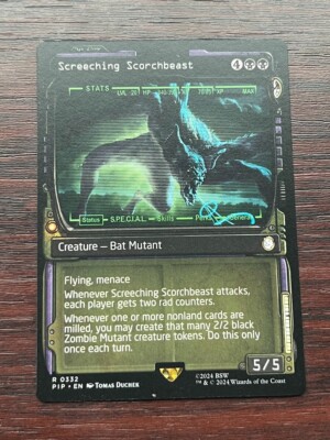 1x FOIL SCREECHING SCORCHBEAST - Fallout - MTG - Magic the Gathering