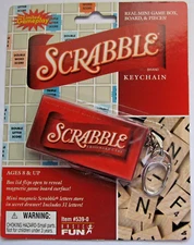 Scrabble Keychain Miniature Game Key Ring 2005 Hasbro Basic Fun #539-0 New