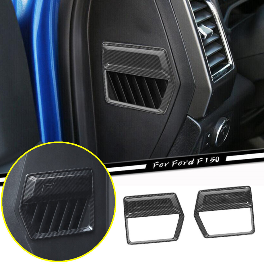 For 15-20 Ford F150 F-150 Carbon Dashboard Side Air Vent Outlet Panel Trim Cover