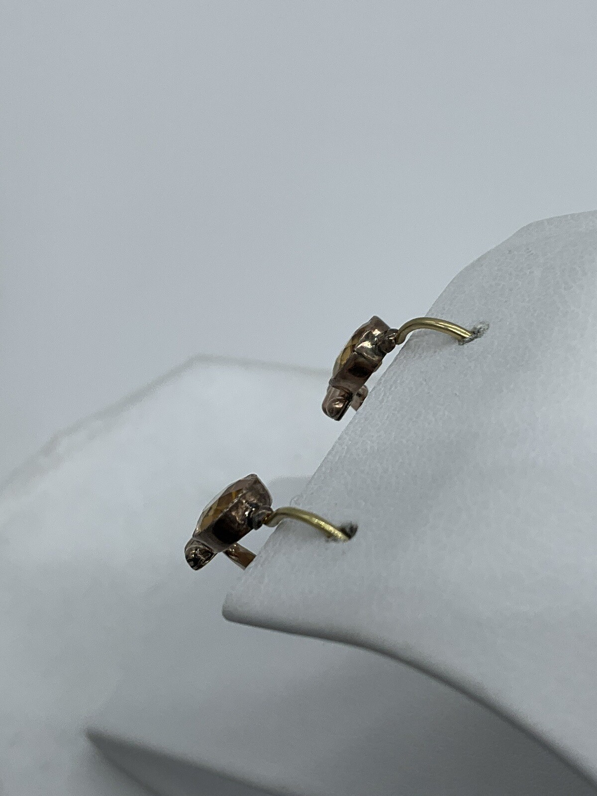 Victorian 8K Yellow and Rose Gold Citrine Hinge Back … Gem