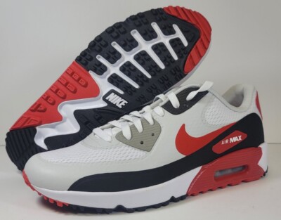 Mens Size 12 Nike Air Max 90 G White/University Red-Black Mens Size 12 Nike Air Max 90 G White/University Red-Black
