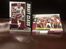 2021 Panini Purple foil Contender Draft Kellen Mond RC # 18 & Front Row Seats # 