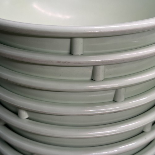 Mid Century Vintage King-Line Melamine Melmac 108 Mint Green Cereal Bowls Set 22 - Picture 4 of 12