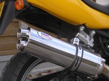 Triumph TT600 2000 - 2003 Stainless oval twin outlet ROAD LEGAL MTC Exhaust