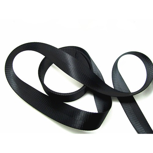 38mm Nylon Herringbone Weave Webbing Strap Tape Bag Straps Seat Belt Black/Brown - Picture 3 of 6