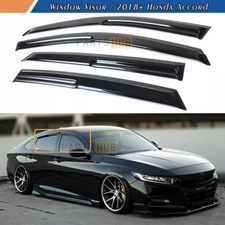 For 2018-2022 Honda Accord Sedan Tape-on Window Visor Vent Rain Guards Deflector
