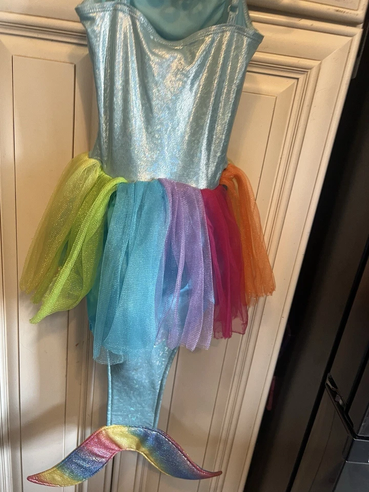 Розовый мак русалка платье вверх играть костюм 5 - 6 лет вечеринки фотосессии - Изображение 2 из 4